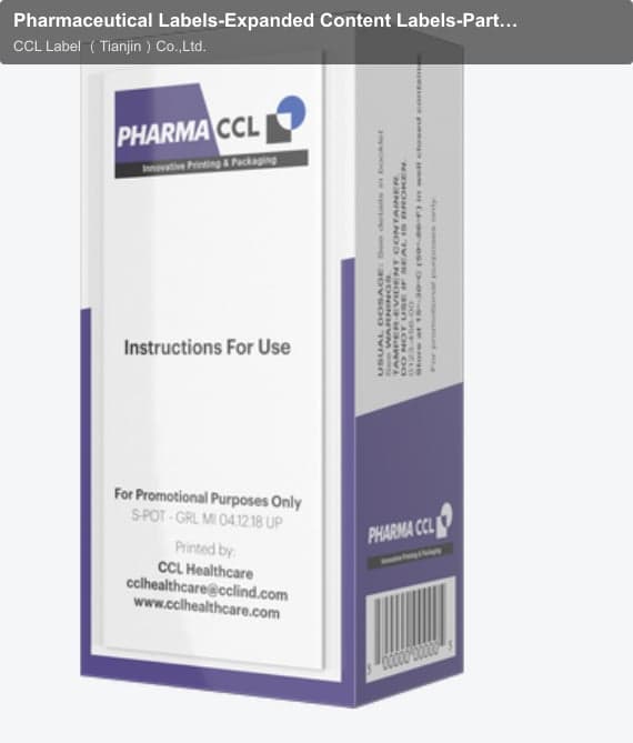 Pharmaceutical Labels-Expanded Content Labels-Partially Encapsulated Leaflet