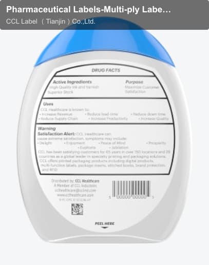 Pharmaceutical Labels-Multi-ply Labels-Custom Shaped Multi-Ply