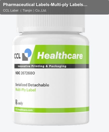 Pharmaceutical Labels-Multi-ply Labels-Front Label Multi-ply