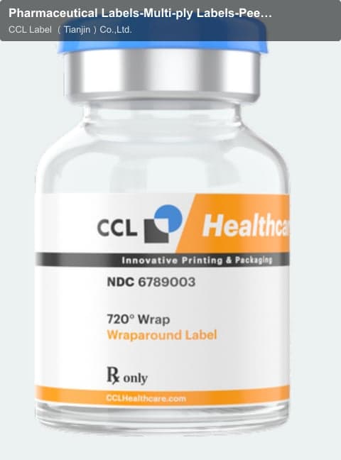 Pharmaceutical Labels-Multi-ply Labels-Peel and Reveal-720 Wrap Around Label