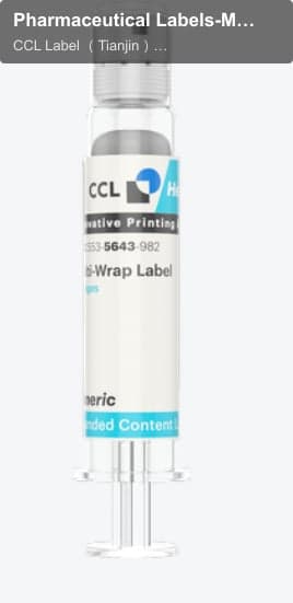 Pharmaceutical Labels-Multi-Wrap Syringe Booklet Label