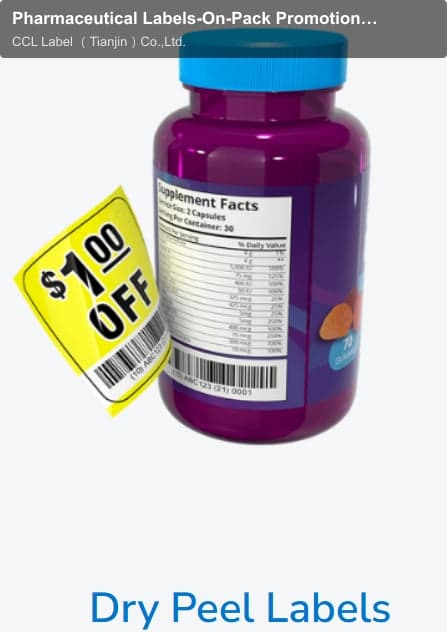 Pharmaceutical Labels-On-Pack Promotions-Dry Peel Labels