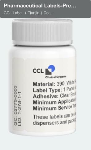 Pharmaceutical Labels-Pressure Sensitive Labels-Single-Panel Labels