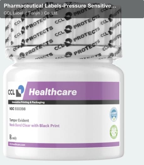Pharmaceutical Labels-Pressure Sensitive Labels-1 Color on Clear