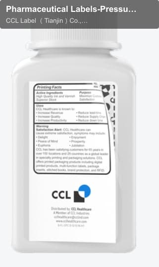 Pharmaceutical Labels-Pressure Sensitive Labels-Peel and Reveal