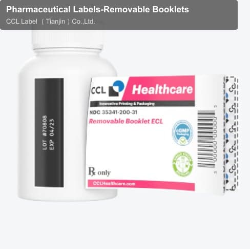Pharmaceutical Labels-Removable Booklets