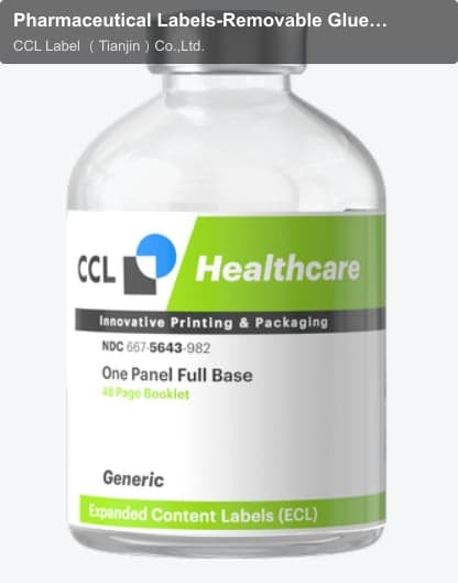 Pharmaceutical Labels-Removable Glue Bound ECL Booklet