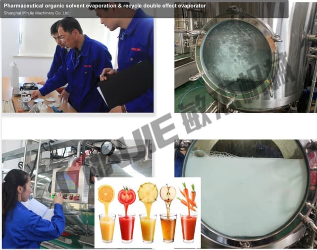 Pharmaceutical organic solvent evaporation & recycle double effect evaporator