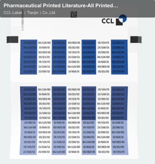 Pharmaceutical Printed Literature-All Printed Literature-Day Label Date Chart
