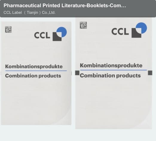 Pharmaceutical Printed Literature-Booklets-Combinations Booklets