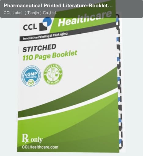 Pharmaceutical Printed Literature-Booklets-110 Page Saddle Stitched