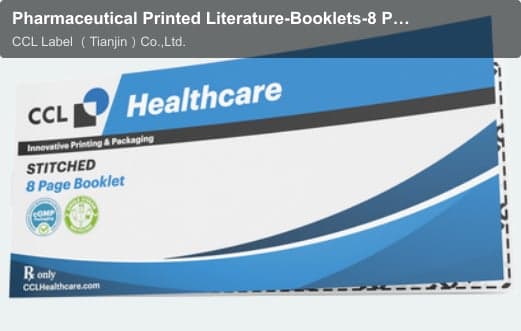 Pharmaceutical Printed Literature-Booklets-8 Page Saddle Stitched Booklet