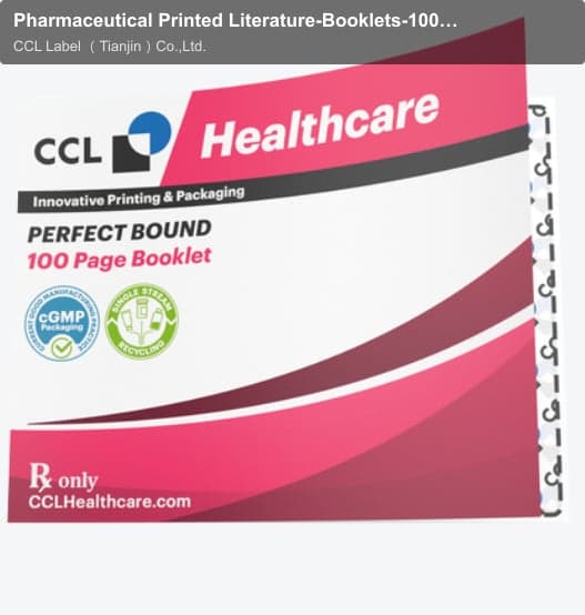 Pharmaceutical Printed Literature-Booklets-100 Page Booklet