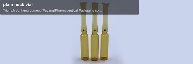 plain neck vial