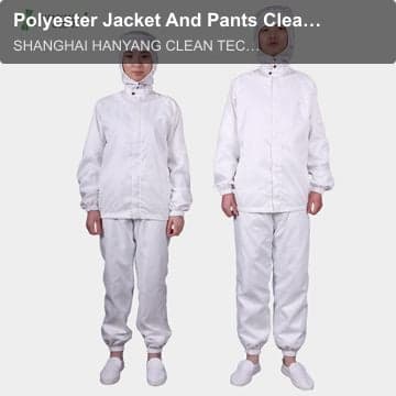 Polyester Jacket And Pants Cleanroom Suit