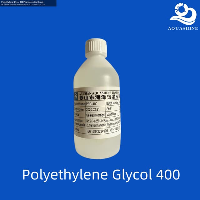 Polyethylene Glycol 400 Pharmaceutical Grade