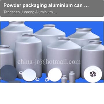 Powder packaging aluminium can aluminum container bottles for API