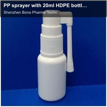 PP sprayer with 20ml HDPE bottle, 360 degrees swivel nozzle.