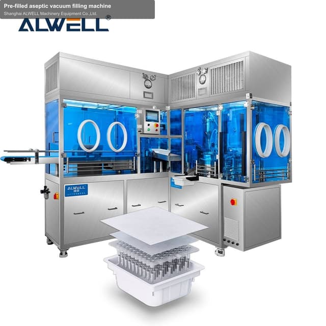 Pre-filled aseptic vacuum filling machine