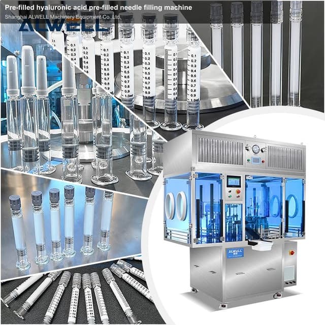 Pre-filled hyaluronic acid pre-filled needle filling machine