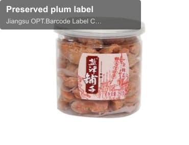 Preserved plum label