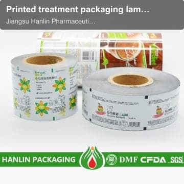 Printed treatment packaging laminated aluminum film roll