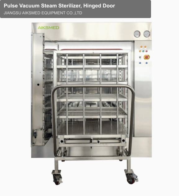 Pulse Vacuum Steam Sterilizer, Hinged Door