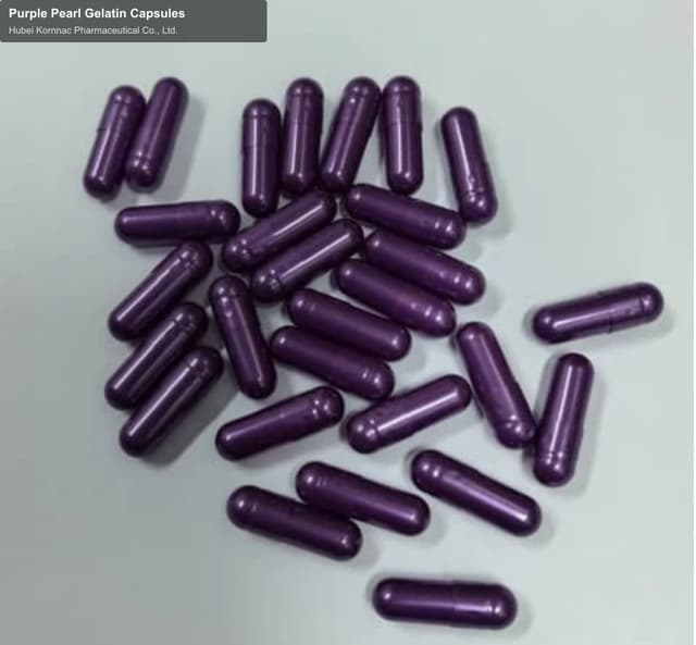 Purple Pearl Gelatin Capsules