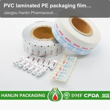 PVC laminated PE packaging film roll of suppository