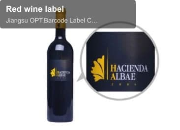 Red wine label
