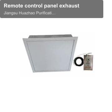Remote control panel exhaust