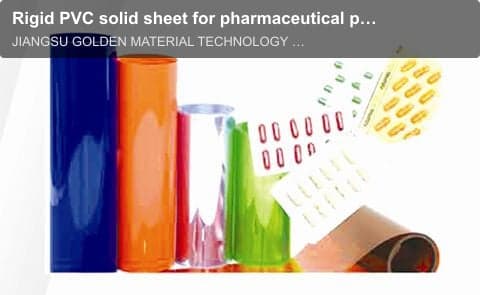 Rigid PVC solid sheet for pharmaceutical packaging