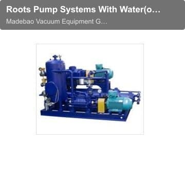 Roots Pump Systems With Water(oil)Ring Vacuum PumpsZJQ300-2SK6B