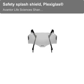 Safety splash shield, Plexiglas®