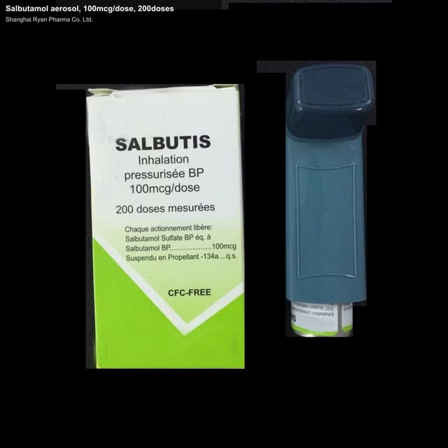 Salbutamol aerosol, 100mcg/dose, 200doses