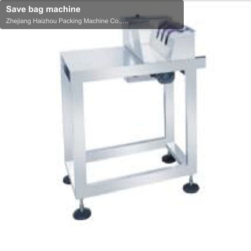 Save bag machine