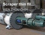 Scraper thin film evaporator