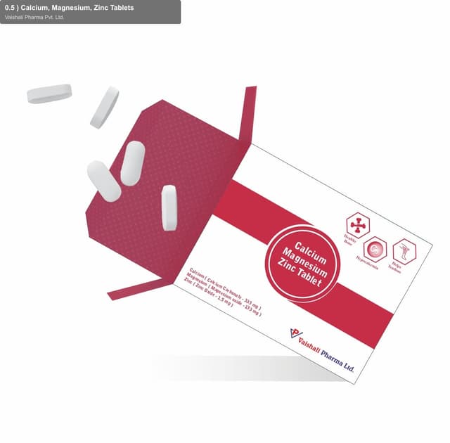 Vaishali Pharma Pvt. Ltd. sell "0.5 ) Calcium, Magnesium, Zinc Tablets"