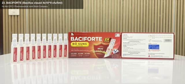 Ha Noi CPC1 Pharmaceutical Joint Stock Company sell "23. BACIFORTE (Bacillus clausii 4x10^9 cfu/5ml)"