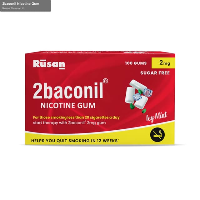 Rusan Pharma Ltd sell "2baconil Nicotine Gum"