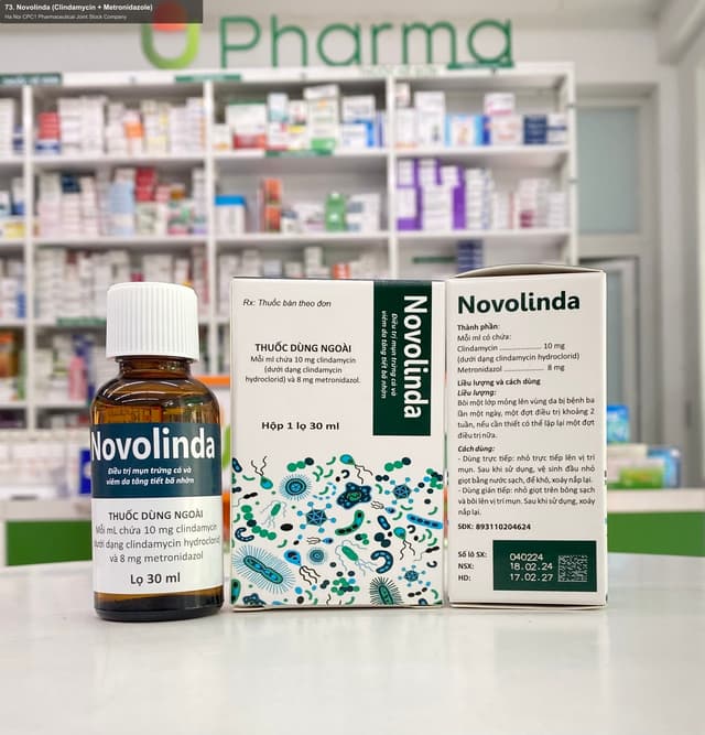 Ha Noi CPC1 Pharmaceutical Joint Stock Company sell "73. Novolinda (Clindamycin + Metronidazole)"