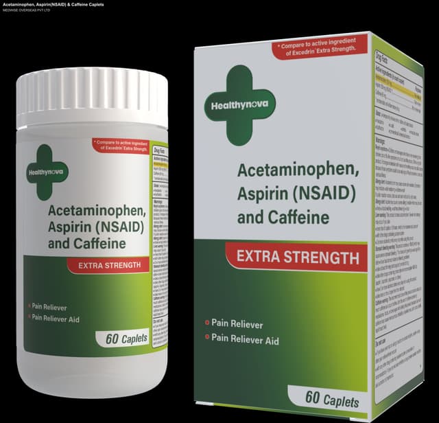 MEDWISE OVERSEAS PVT LTD sell "Acetaminophen, Aspirin(NSAID) & Caffeine Caplets"