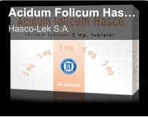 Hasco-Lek S.A. sell "Acidum Folicum Hasco (5 mg, 15 mg)"