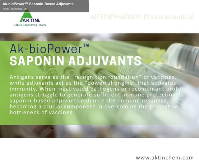 Aktin Chemicals, Inc sell "Ak-bioPower™ Saponin-Based Adjuvants"
