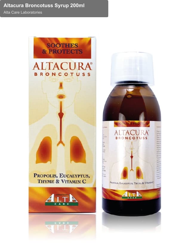 Alta Care Laboratories sell "Altacura Broncotuss Syrup 200ml"
