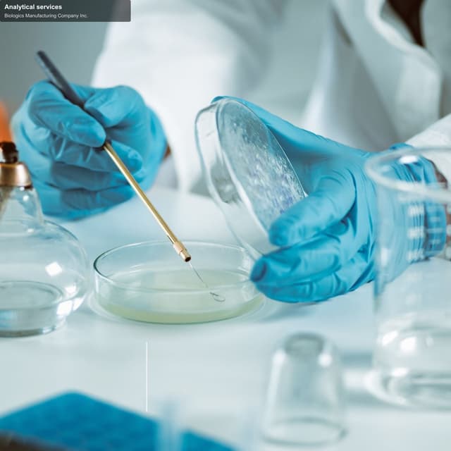 Biologics Manufacturing Company Inc. sell "Analytical services"