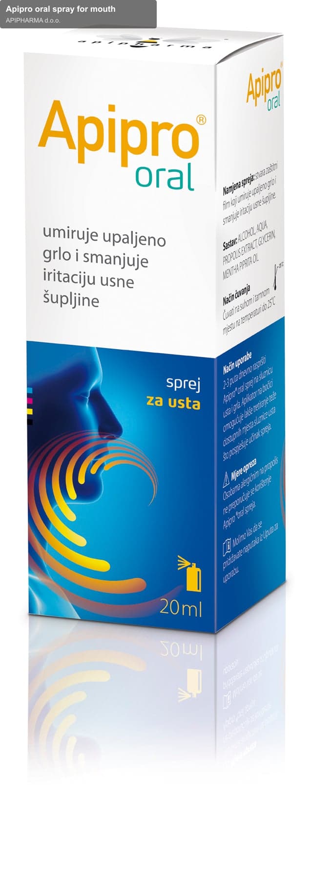 APIPHARMA d.o.o. sell "Apipro oral spray for mouth"