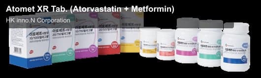 HK inno.N Corporation sell "Atomet XR Tab. (Atorvastatin + Metformin)"