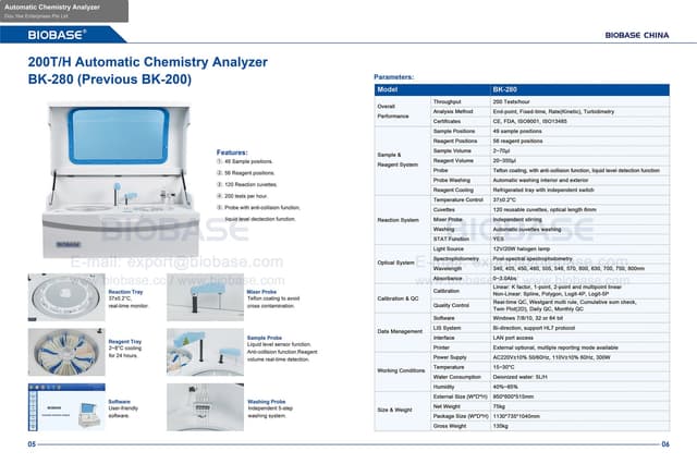 Dou Yee Enterprises Pte Ltd sell "Automatic Chemistry Analyzer"
