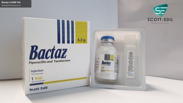 Scott-Edil Pharmacia Ltd sell "Bactaz 4.5GM Vial"